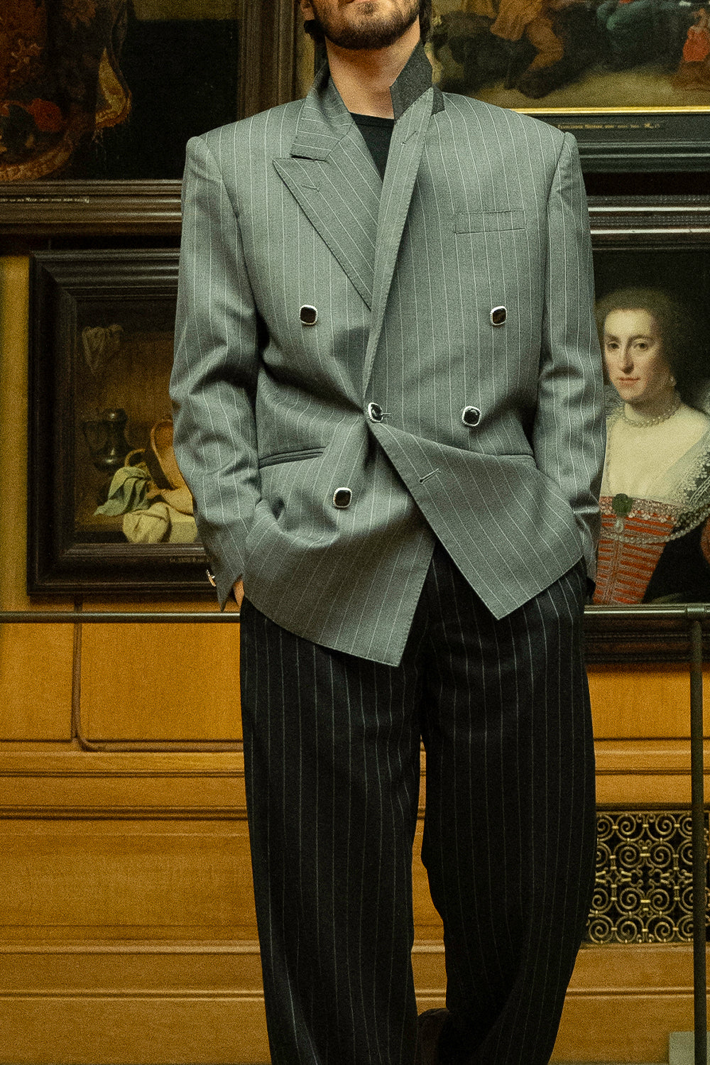 PINSTRIPE DOUBLE-BREASTED BLAZER - Limited Edition